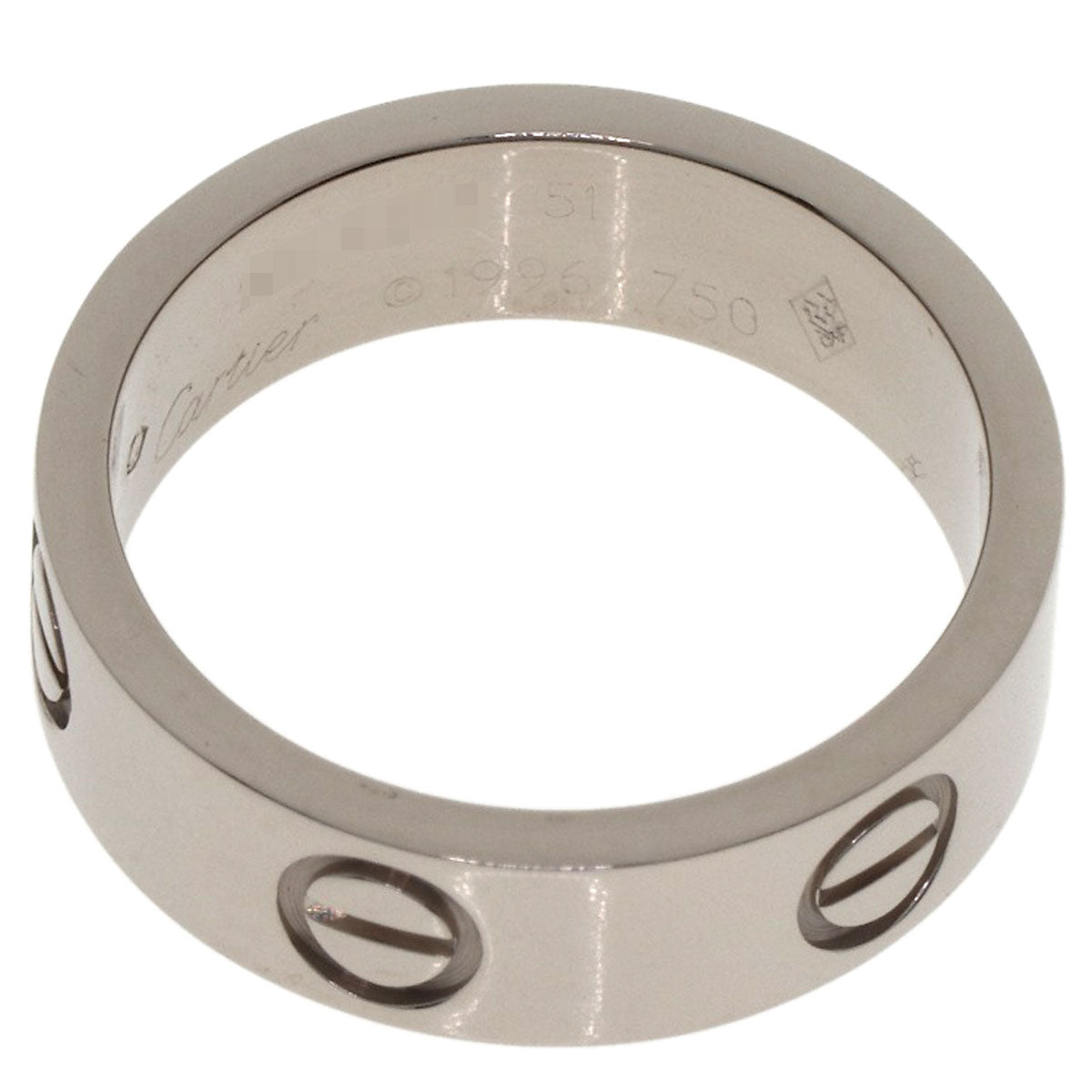 CARTIER love ring #51 Ring K18 White Gold Ladies [Used]