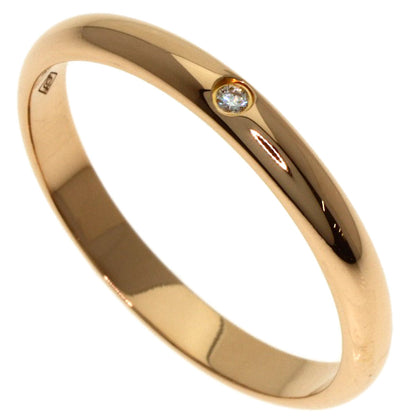 CARTIER 1895 Wedding 1P Diamond #55 Ring K18 Pink Gold Ladies [Used]