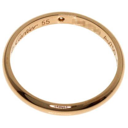 CARTIER 1895 Wedding 1P Diamond #55 Ring K18 Pink Gold Ladies [Used]