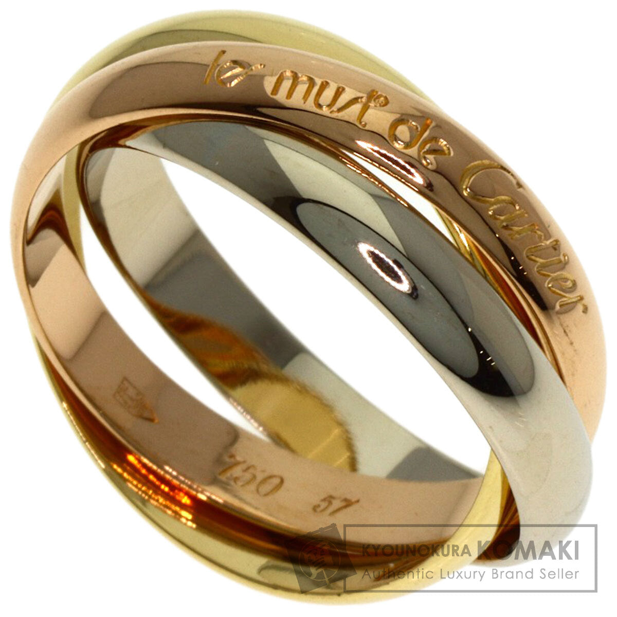 CARTIER Trinity #57 Ring K18 Yellow Gold K18 White GoldLadies [Used]