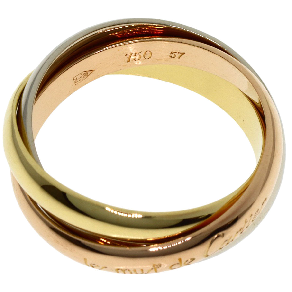 CARTIER Trinity #57 Ring K18 Yellow Gold K18 White GoldLadies [Used]