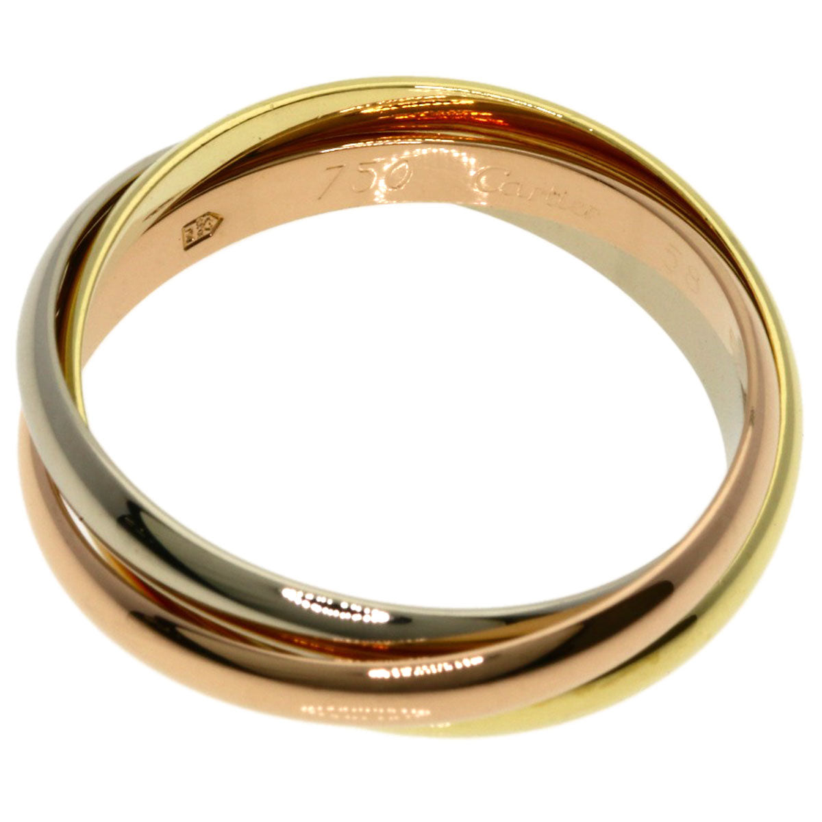 CARTIER Trinity SM #58 Ring K18 Yellow Gold K18 White GoldLadies [Used]