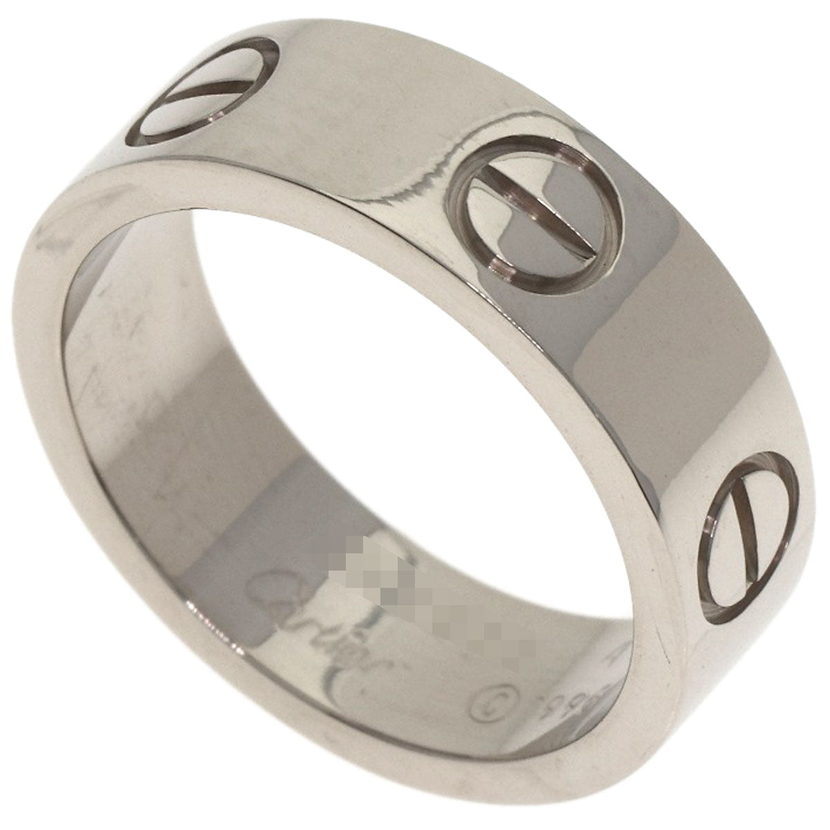 CARTIER love ring #49 Ring K18 White Gold Ladies [Used]