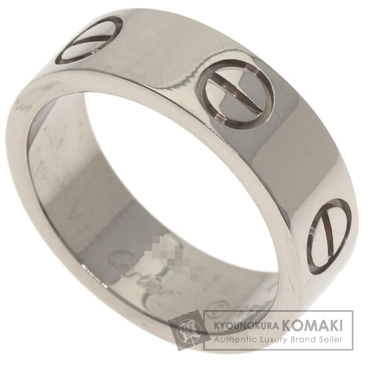 CARTIER love ring #49 Ring K18 White Gold Ladies [Used]