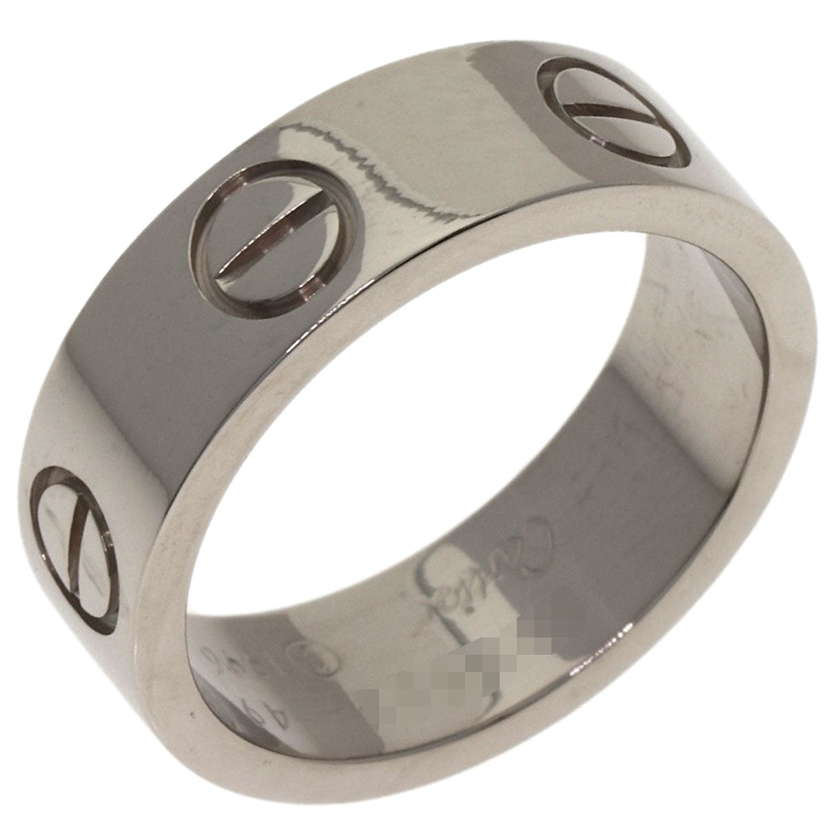 CARTIER love ring #49 Ring K18 White Gold Ladies [Used]