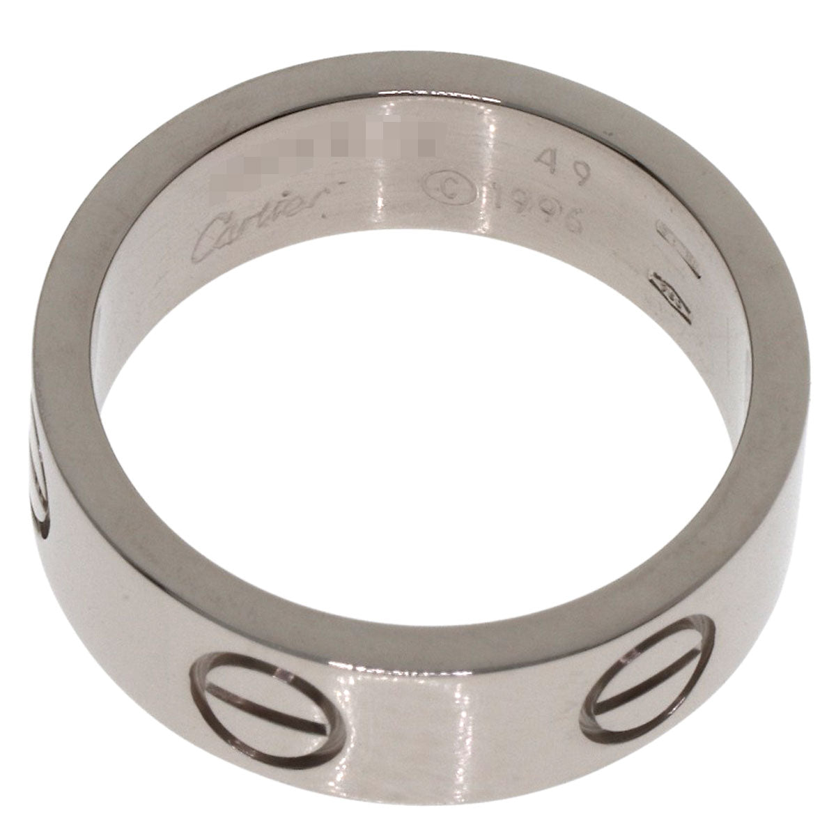 CARTIER love ring #49 Ring K18 White Gold Ladies [Used]