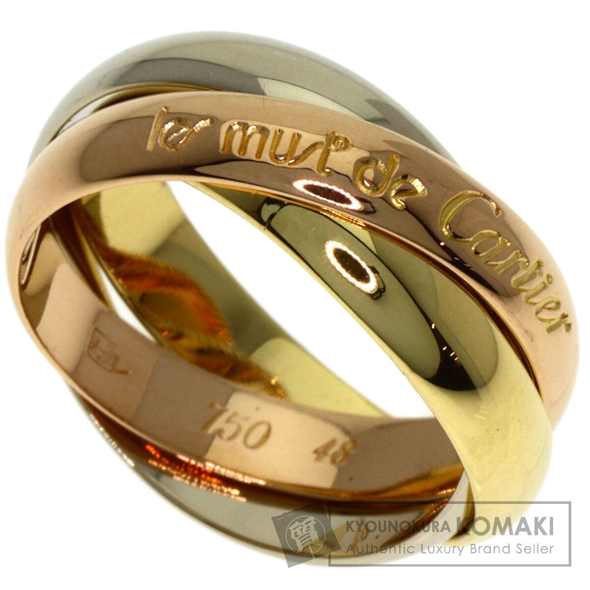 CARTIER Trinity #48 Ring K18 Yellow Gold K18 White GoldLadies [Used]