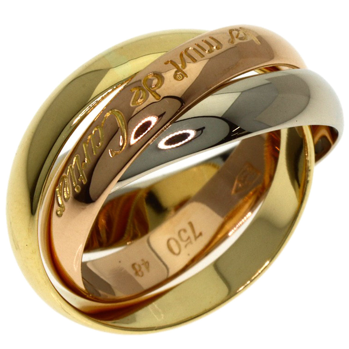 CARTIER Trinity #48 Ring K18 Yellow Gold K18 White GoldLadies [Used]