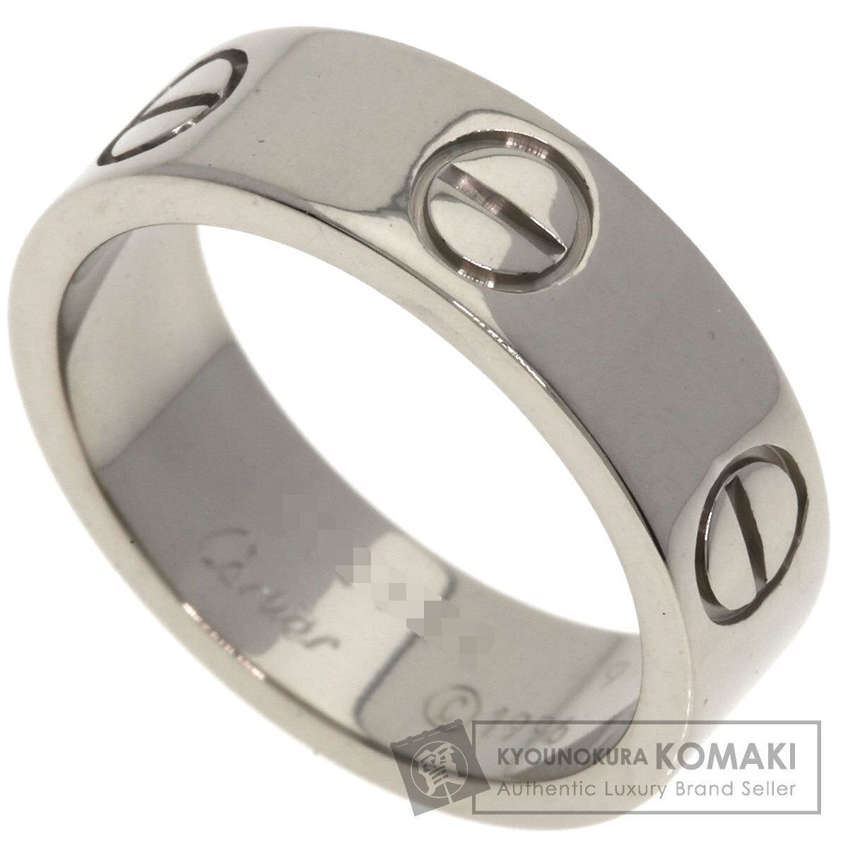 CARTIER love ring #49 Ring K18 White Gold Ladies [Used]