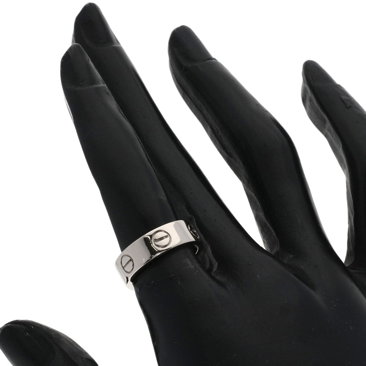 CARTIER love ring #49 Ring K18 White Gold Ladies [Used]