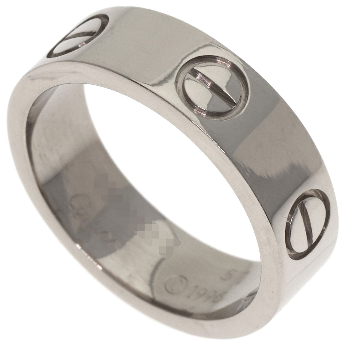 CARTIER love ring #51 Ring K18 White Gold Ladies [Used]