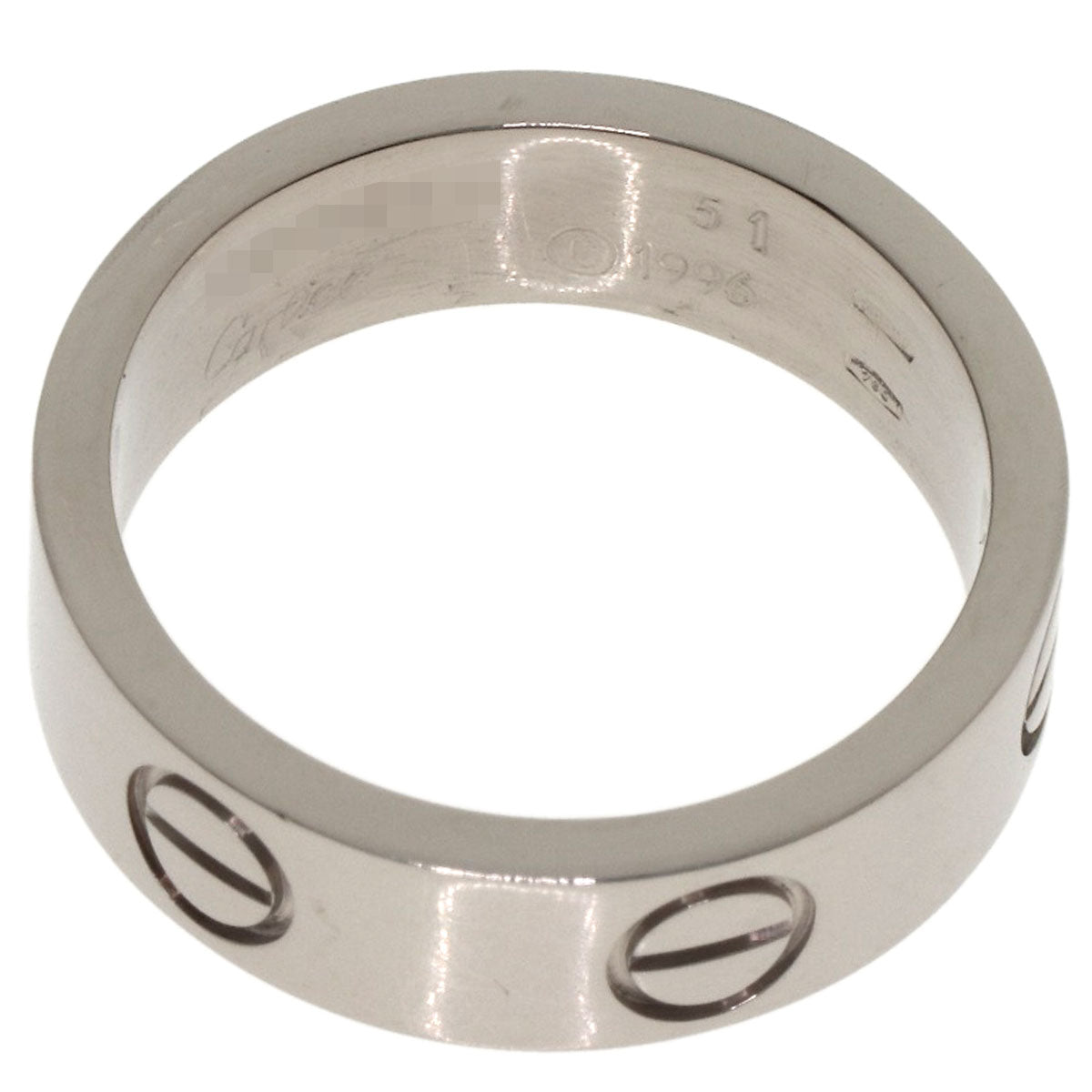 CARTIER love ring #51 Ring K18 White Gold Ladies [Used]