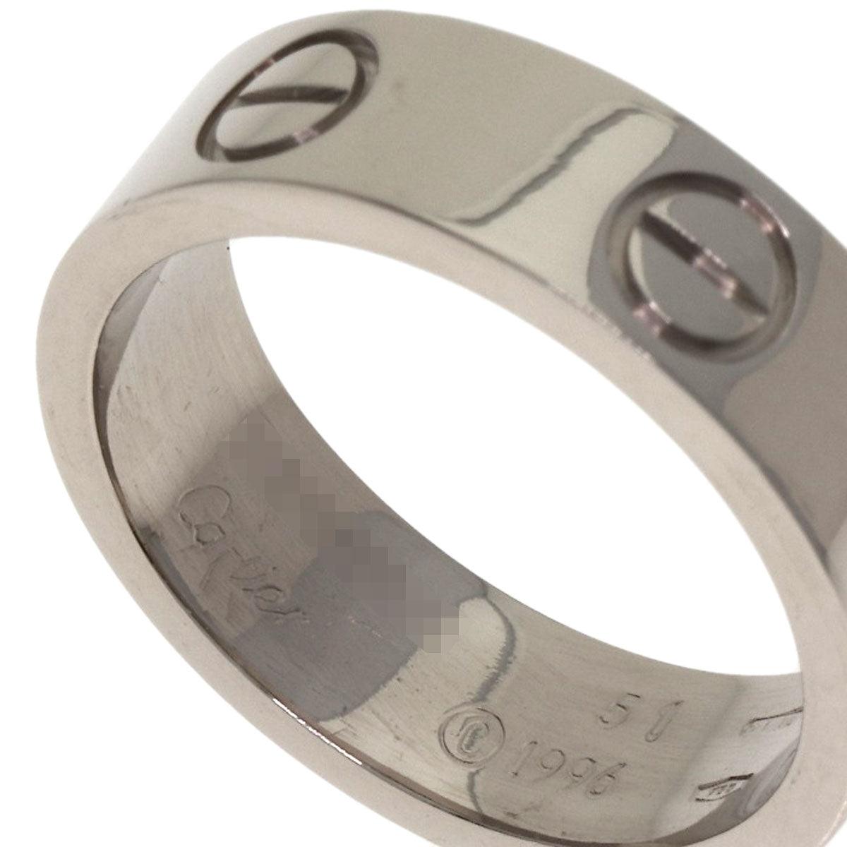 CARTIER love ring #51 Ring K18 White Gold Ladies [Used]