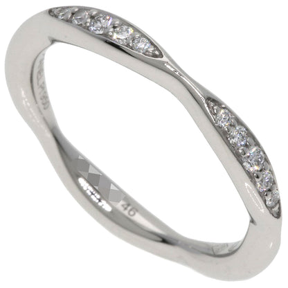 CHANEL Camellia Half Diamond #46 Ring Platinum PT950 Ladies [Used]