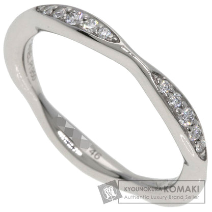 CHANEL Camellia Half Diamond #46 Ring Platinum PT950 Ladies [Used]
