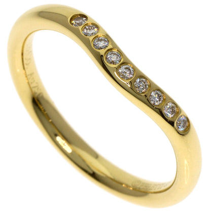 TIFFANY&Co. Curved band Diamond Ring K18 Yellow Gold Ladies [Used]