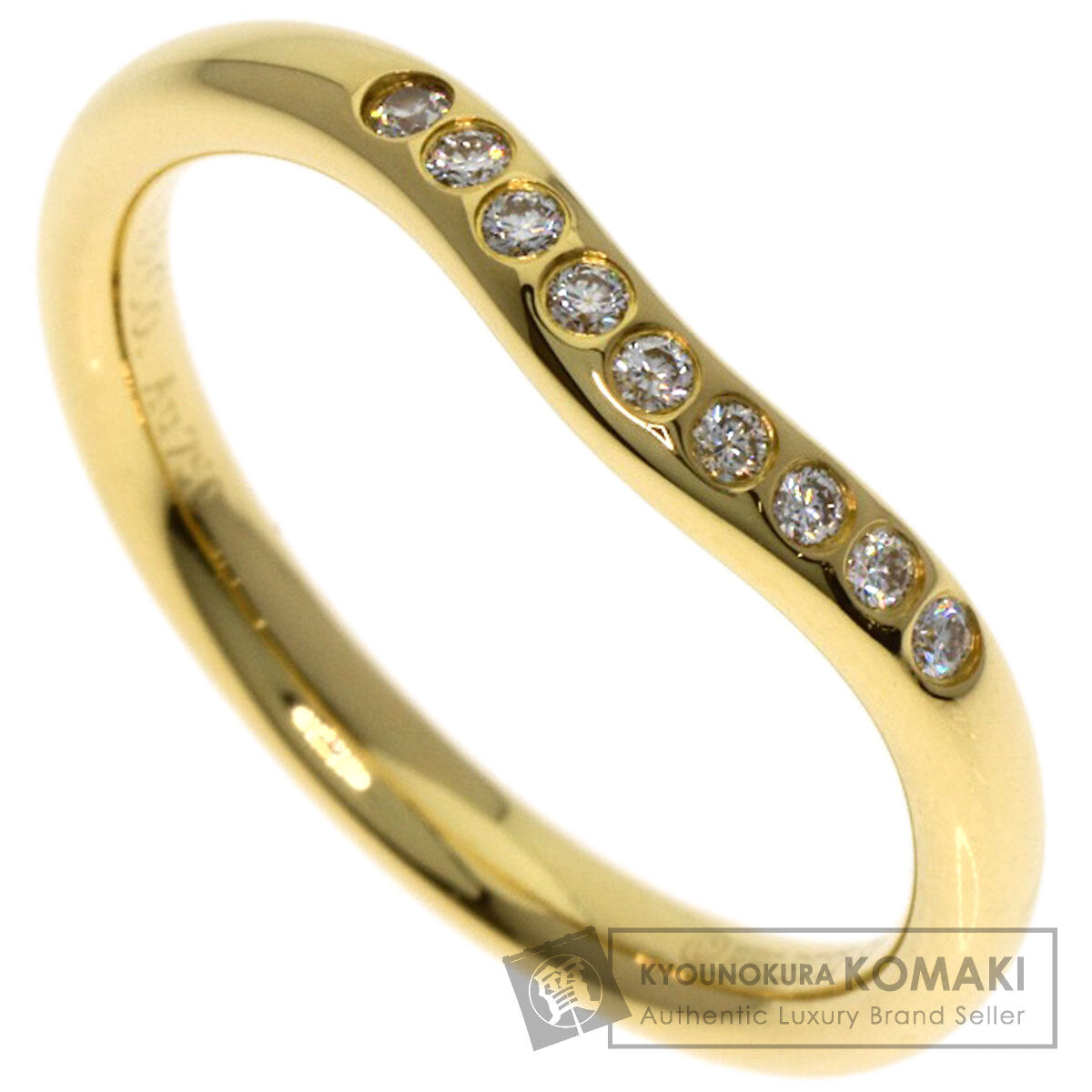 TIFFANY&Co. Curved band Diamond Ring K18 Yellow Gold Ladies [Used]