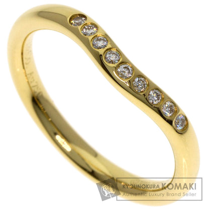 TIFFANY&Co. Curved band Diamond Ring K18 Yellow Gold Ladies [Used]