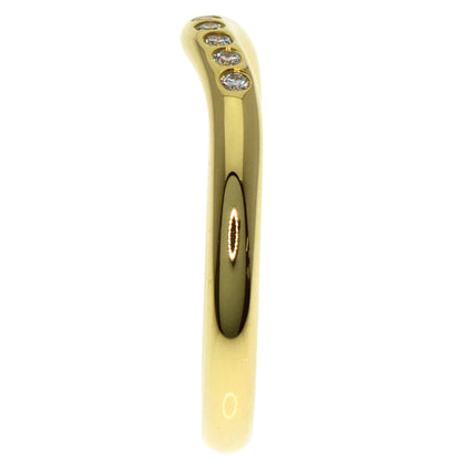 TIFFANY&Co. Curved band Diamond Ring K18 Yellow Gold Ladies [Used]