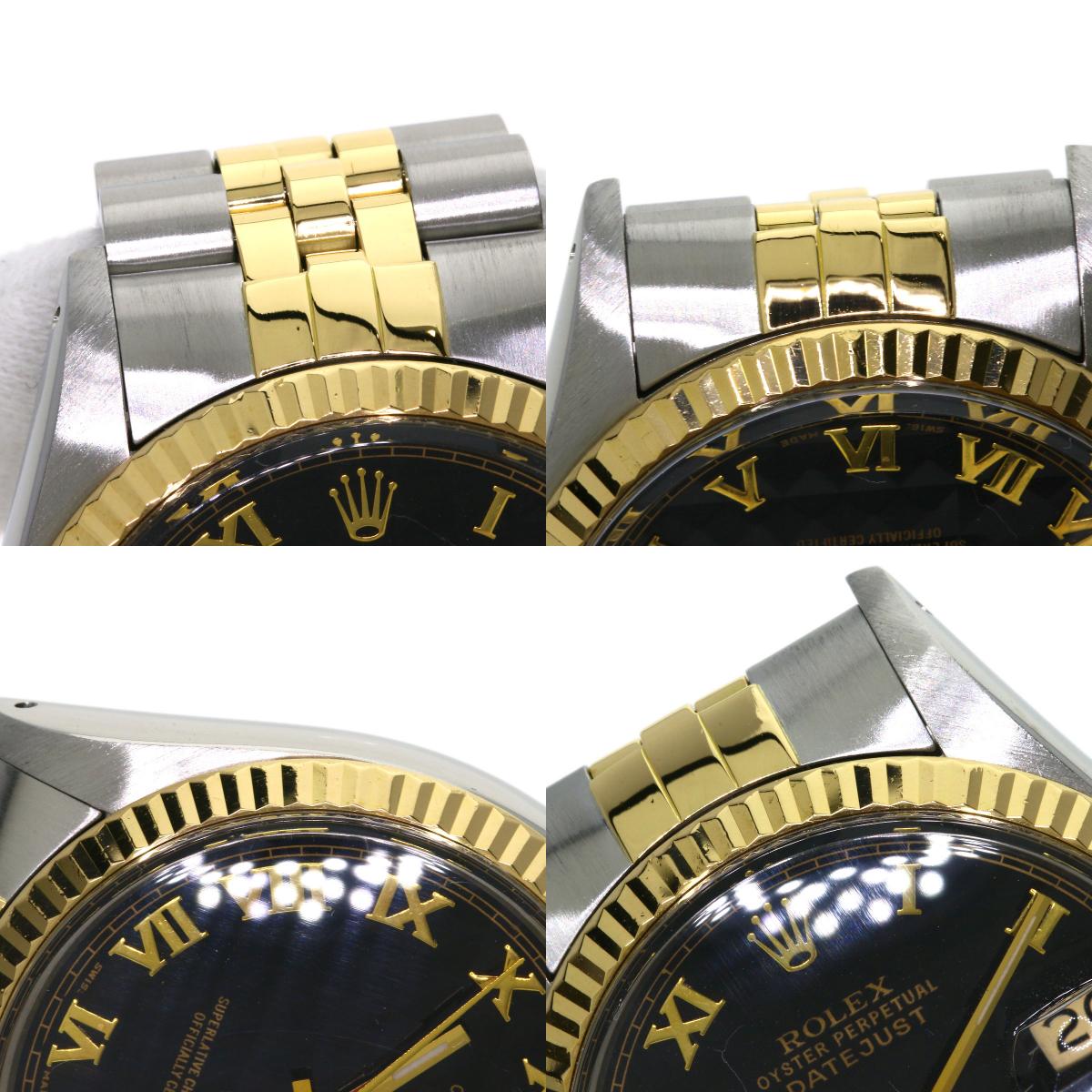 ROLEX Datejust Pyramid Roman Watches 16013 Stainless Steel/SSxK18YG mens