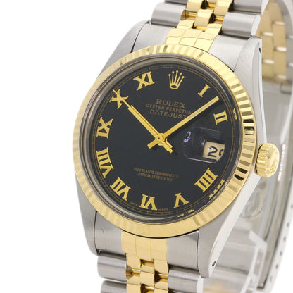 ROLEX Datejust Pyramid Roman Watches 16013 Stainless Steel/SSxK18YG mens