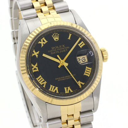 ROLEX Datejust Pyramid Roman Watches 16013 Stainless Steel/SSxK18YG mens
