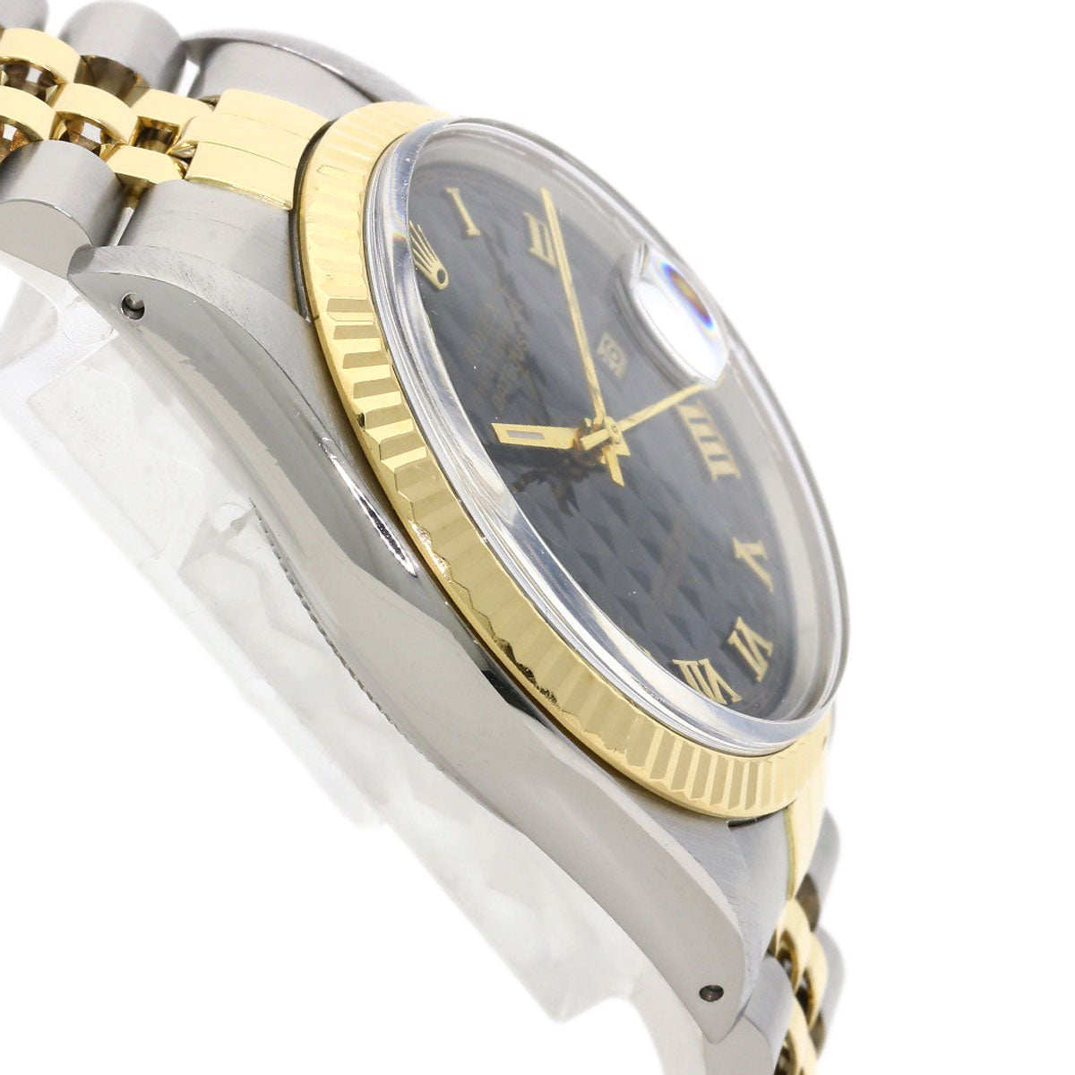 ROLEX Datejust Pyramid Roman Watches 16013 Stainless Steel/SSxK18YG mens