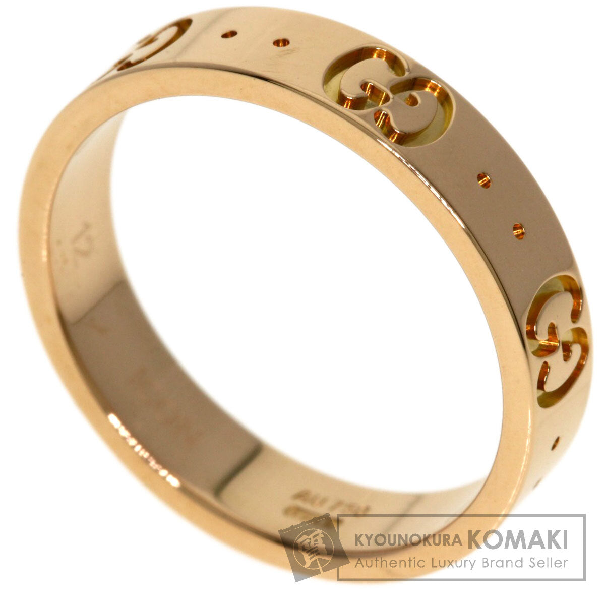 GUCCI Icon # 12 Ring K18 Pink Gold Ladies [Used]