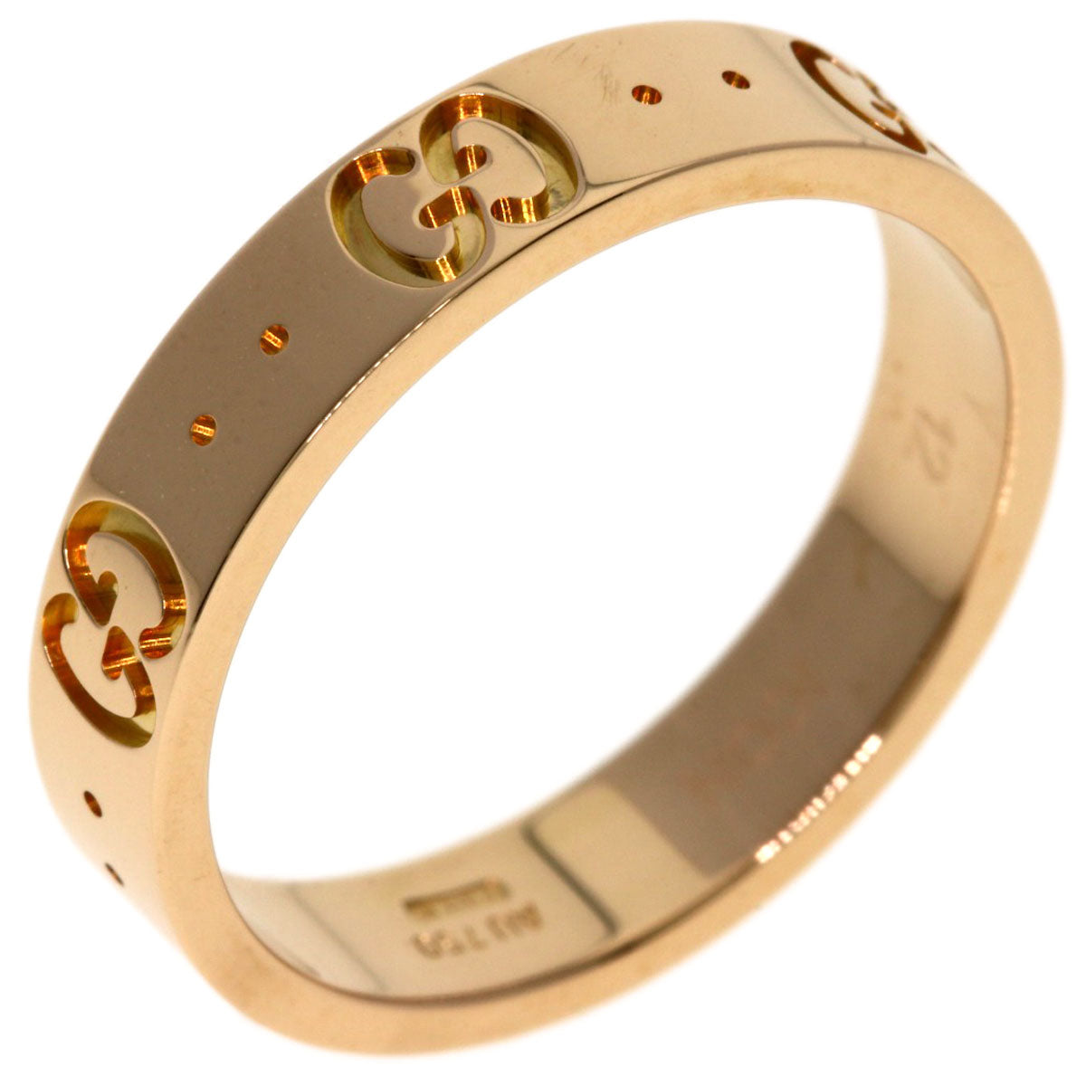 GUCCI Icon # 12 Ring K18 Pink Gold Ladies [Used]