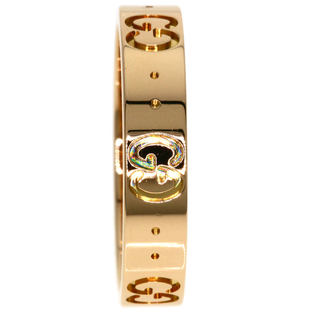 GUCCI Icon # 12 Ring K18 Pink Gold Ladies [Used]