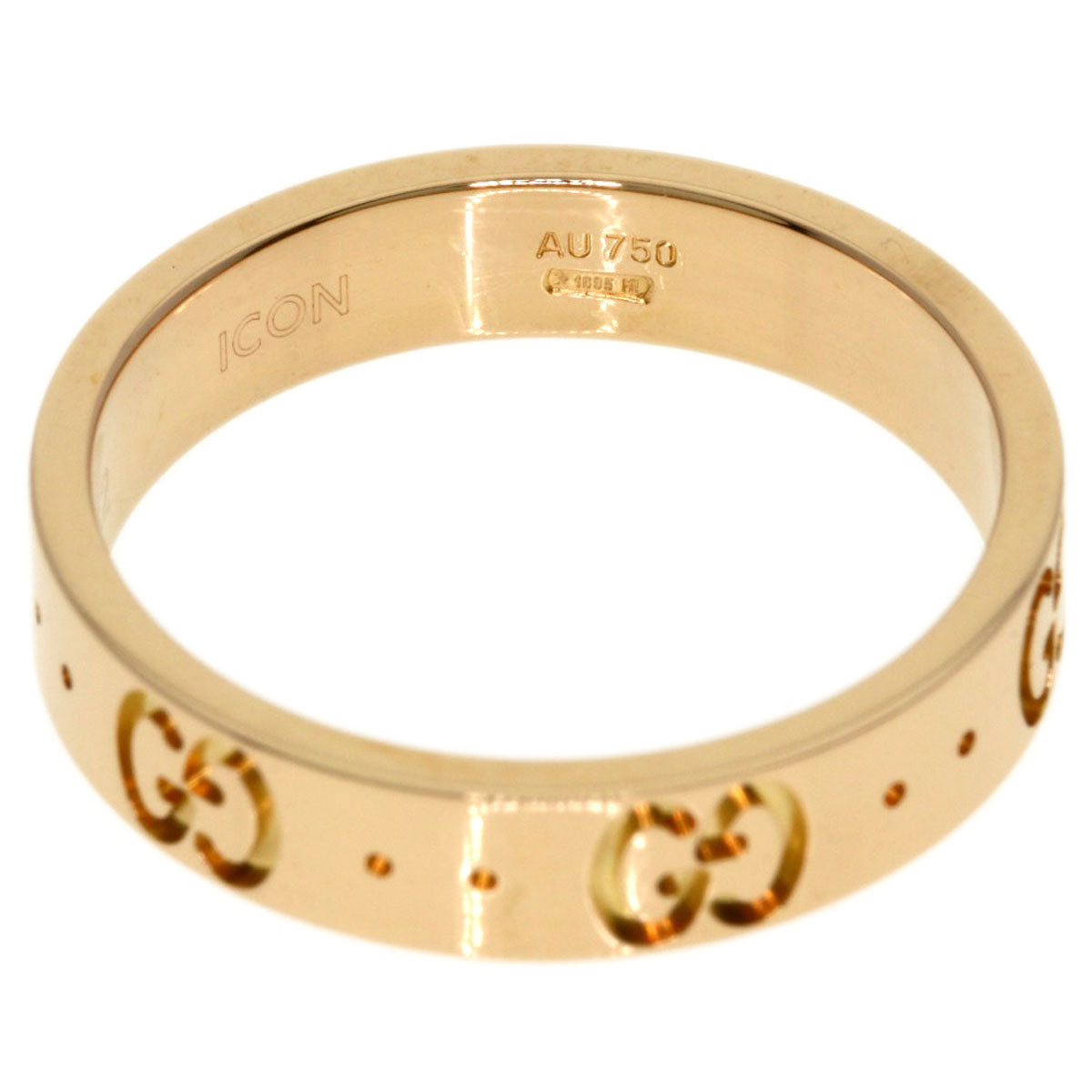 GUCCI Icon # 12 Ring K18 Pink Gold Ladies [Used]