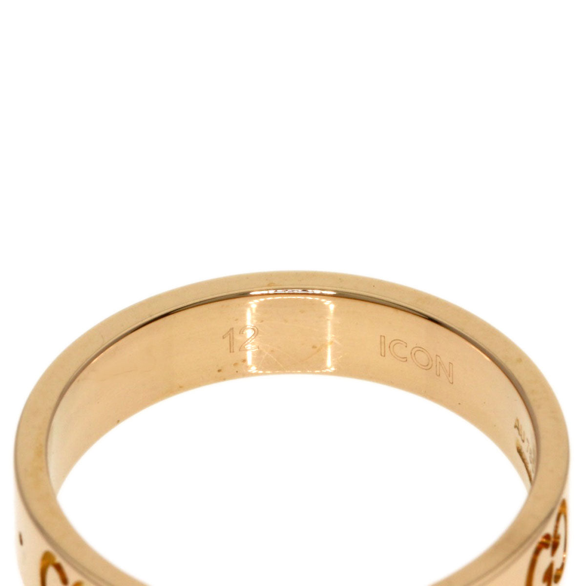 GUCCI Icon # 12 Ring K18 Pink Gold Ladies [Used]