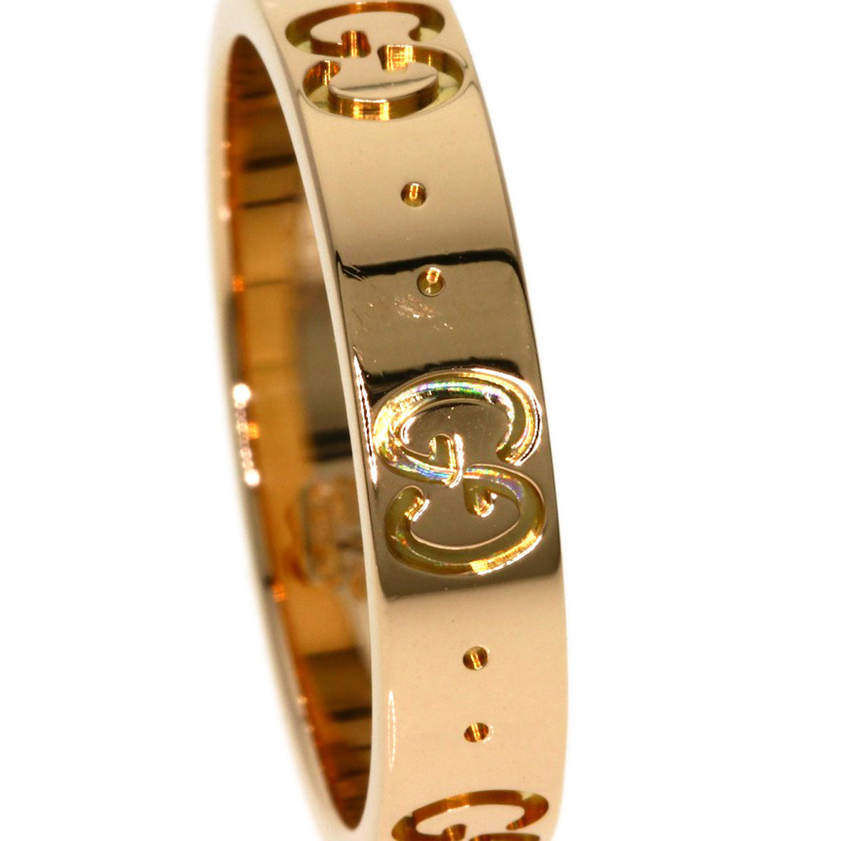 GUCCI Icon # 12 Ring K18 Pink Gold Ladies [Used]