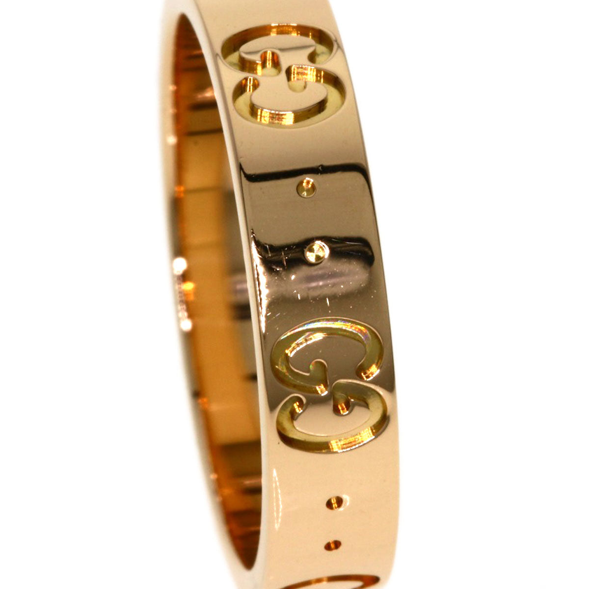 GUCCI Icon # 12 Ring K18 Pink Gold Ladies [Used]