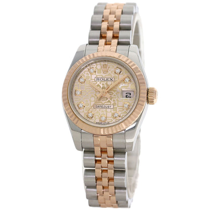 ROLEX DATEJUST 10P Diamond Watches 179171G Stainless Steel/SSxK18PG Ladies