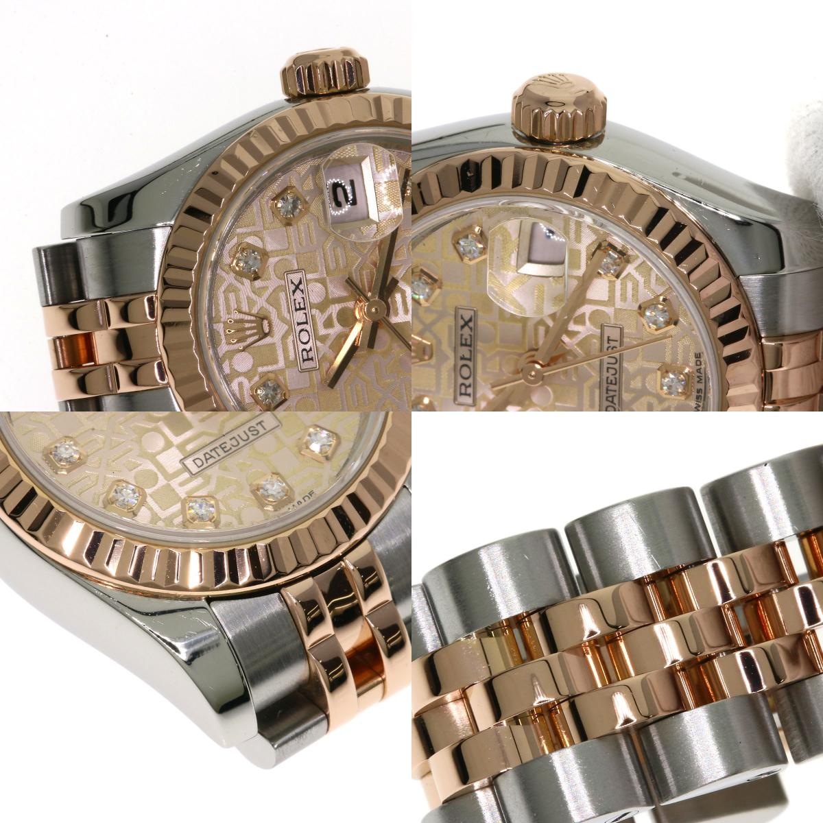 ROLEX DATEJUST 10P Diamond Watches 179171G Stainless Steel/SSxK18PG Ladies