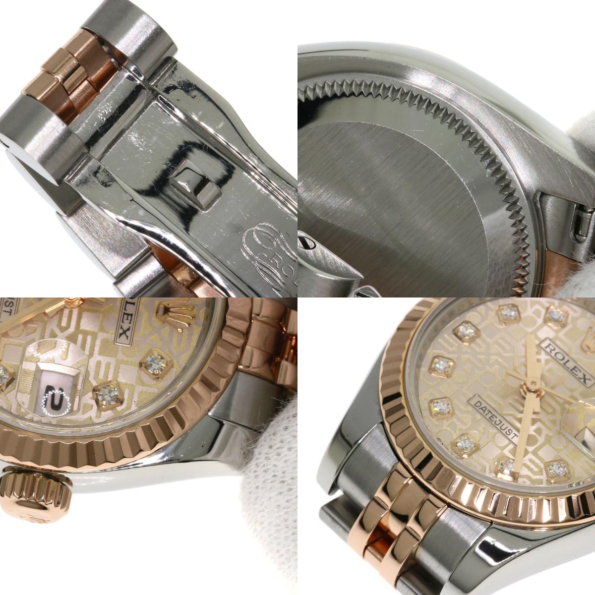 ROLEX DATEJUST 10P Diamond Watches 179171G Stainless Steel/SSxK18PG Ladies