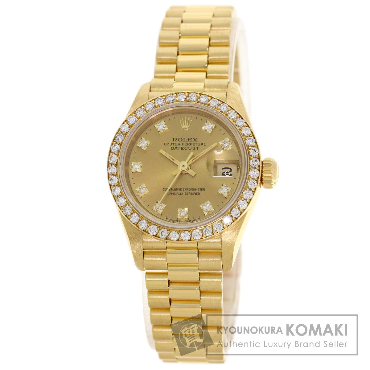 ROLEX DATEJUST 10P Diamond Watches 69138G K18 Yellow Gold/18K Yellow Gold Ladies