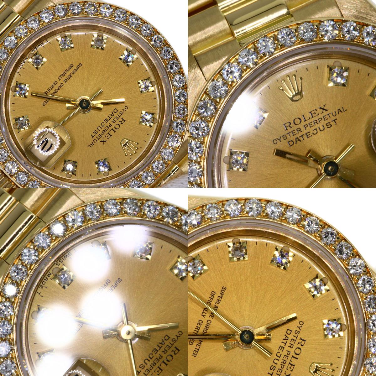 ROLEX DATEJUST 10P Diamond Watches 69138G K18 Yellow Gold/18K Yellow Gold Ladies