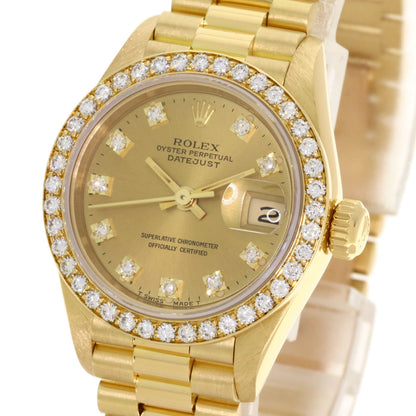 ROLEX DATEJUST 10P Diamond Watches 69138G K18 Yellow Gold/18K Yellow Gold Ladies