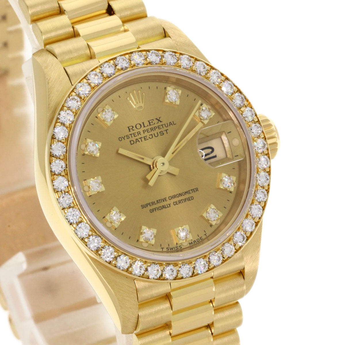 ROLEX DATEJUST 10P Diamond Watches 69138G K18 Yellow Gold/18K Yellow Gold Ladies