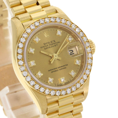 ROLEX DATEJUST 10P Diamond Watches 69138G K18 Yellow Gold/18K Yellow Gold Ladies