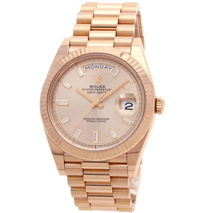 ROLEX Day-Date 40 10P Diamond Watches 228235A K18 Pink Gold/18K Pink Gold mens