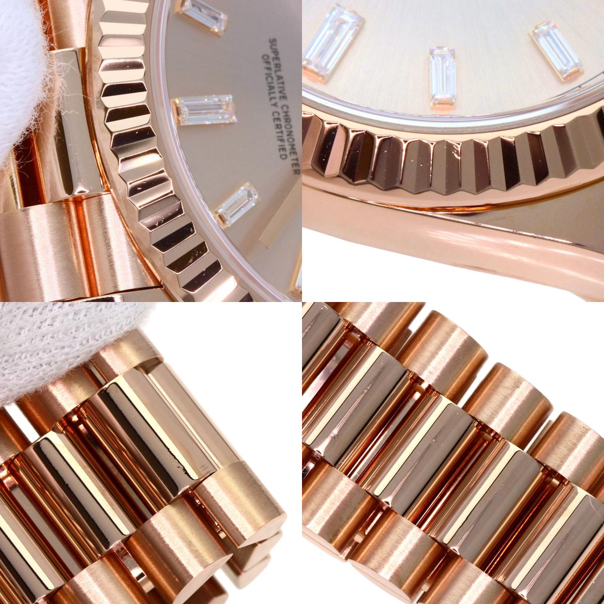 ROLEX Day-Date 40 10P Diamond Watches 228235A K18 Pink Gold/18K Pink Gold mens