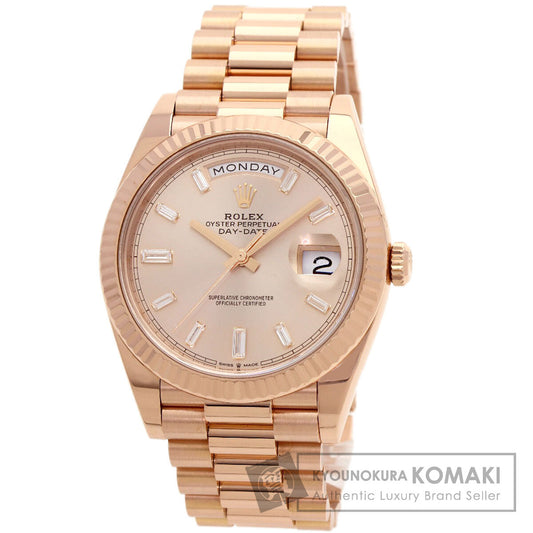 ROLEX Day-Date 40 10P Diamond Watches 228235A K18 Pink Gold/18K Pink Gold mens
