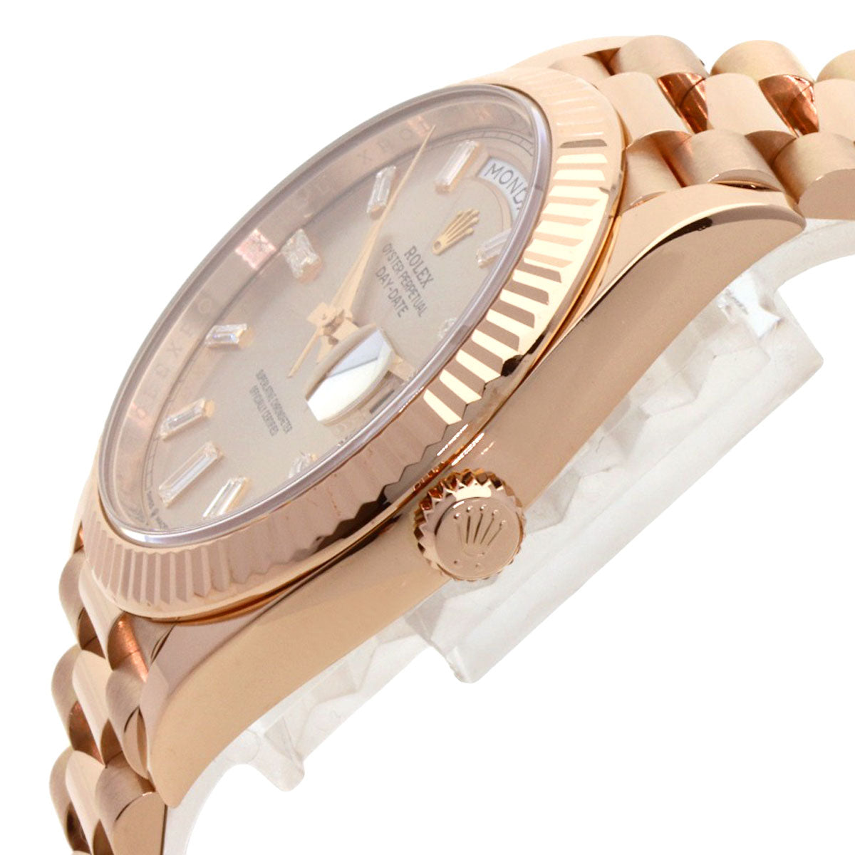 ROLEX Day-Date 40 10P Diamond Watches 228235A K18 Pink Gold/18K Pink Gold mens