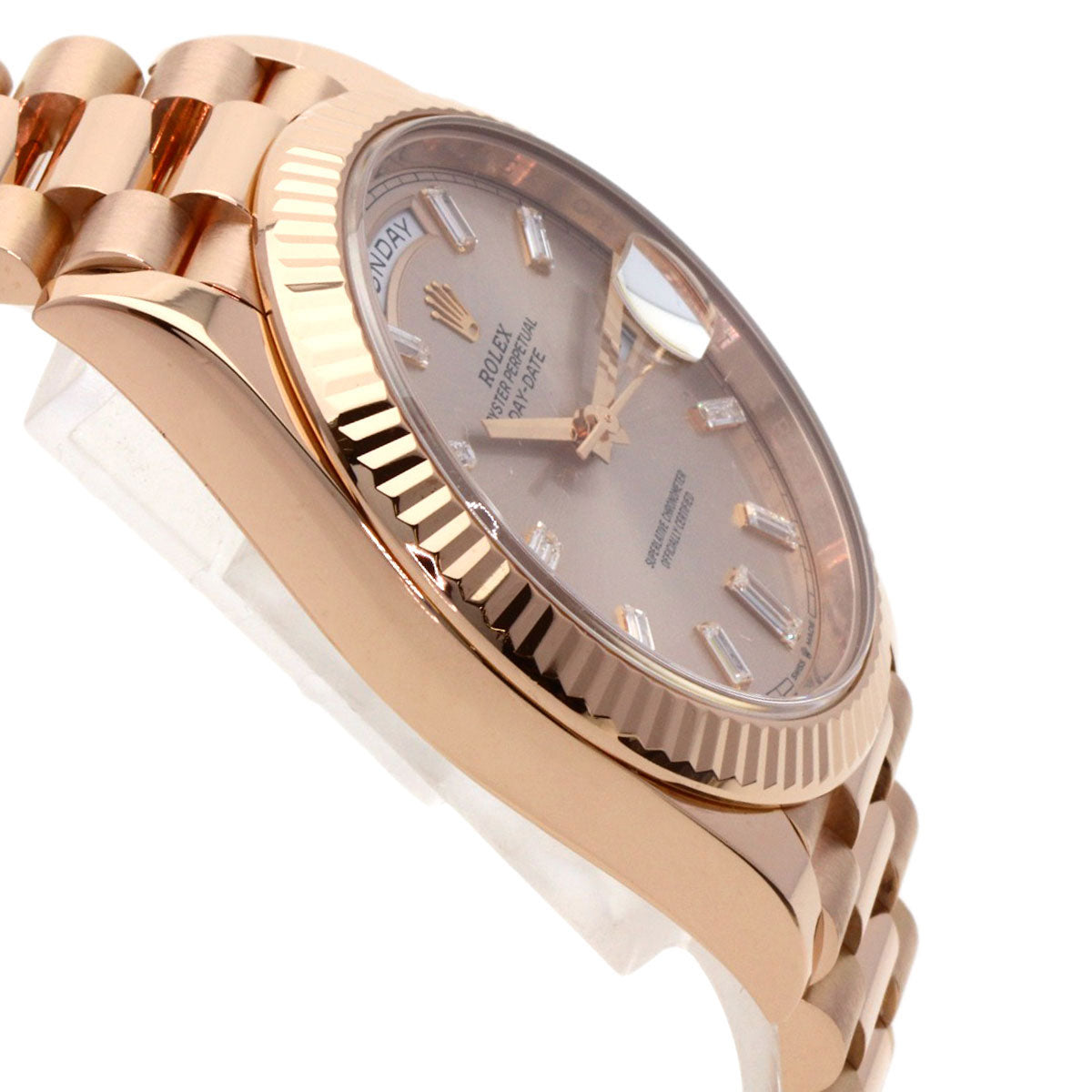 ROLEX Day-Date 40 10P Diamond Watches 228235A K18 Pink Gold/18K Pink Gold mens