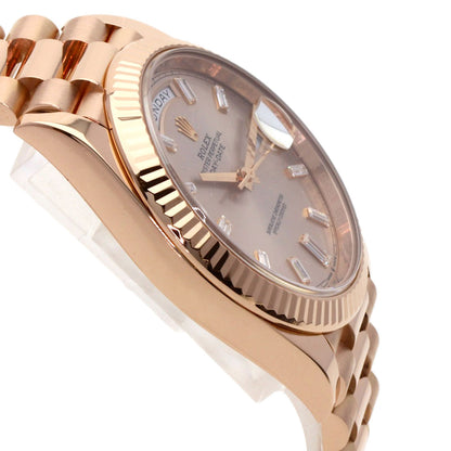 ROLEX Day-Date 40 10P Diamond Watches 228235A K18 Pink Gold/18K Pink Gold mens