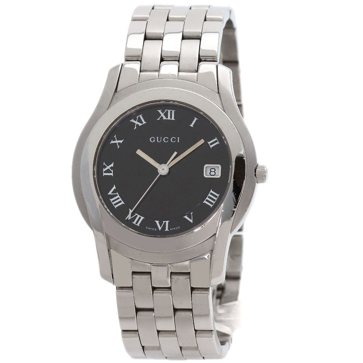GUCCI Round face Watches 5500M Stainless Steel/Stainless Steel mens