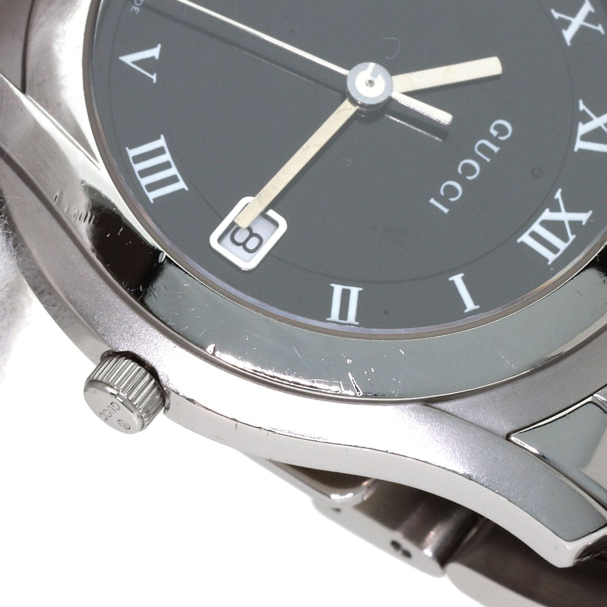 GUCCI Round face Watches 5500M Stainless Steel/Stainless Steel mens